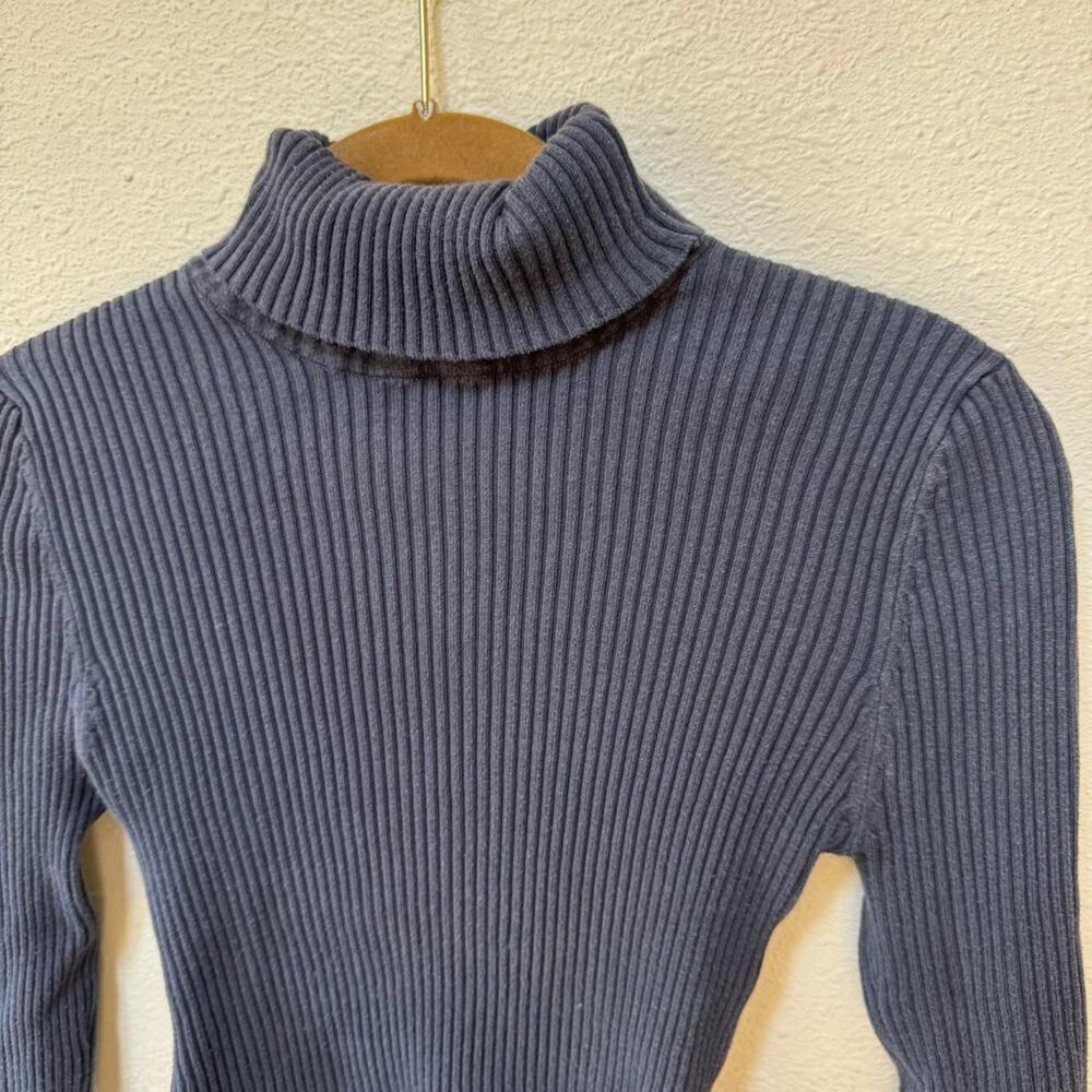 Vintage 90s grey ribbed fitted long sleeve - Picture 8 of 8
